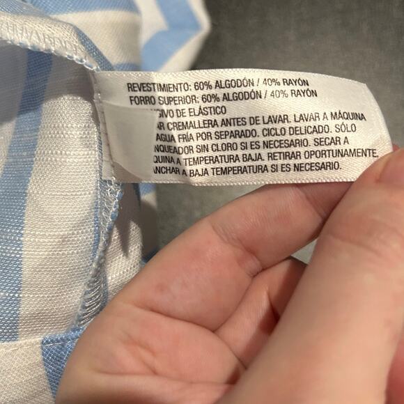 A NEW DAY New Nautical Coastal Blue Striped Sweetheart Neckline Dress Size 4 - Picture 8 of 8